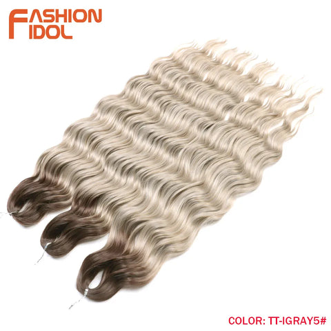 Fashion Idol 24Inch Crochet Hair Synthetic Water Wave Extensions