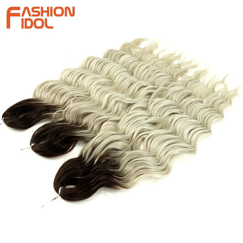 Fashion Idol 24Inch Crochet Hair Synthetic Water Wave Extensions