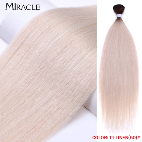 MIRACLE Straight Hair Extensions Synthetic Hair Bundles
