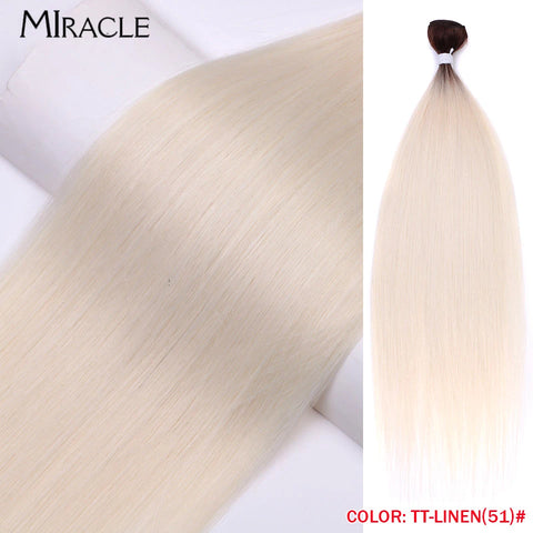MIRACLE Straight Hair Extensions Synthetic Hair Bundles