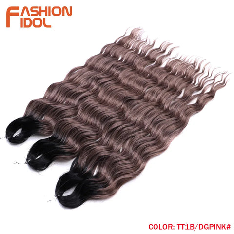 Fashion Idol 24Inch Crochet Hair Synthetic Water Wave Extensions