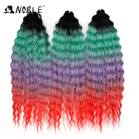 Noble Hair Synthetic Twist Crochet Curly Hair 24 Inch Ombre