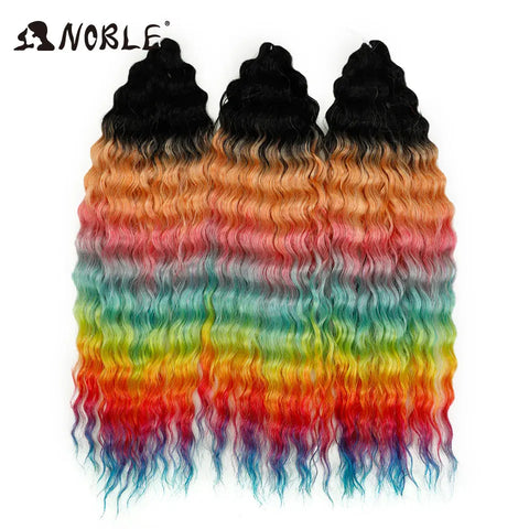 Noble Hair Synthetic Twist Crochet Curly Hair 24 Inch Ombre