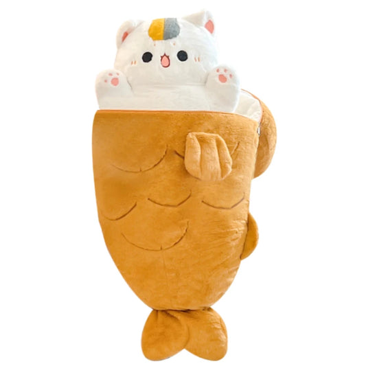 Japan Taiyaki Cat Plush Toy – 40/60/80cm Anime Plushie with Cushion Bag & Animal Pillow Designs