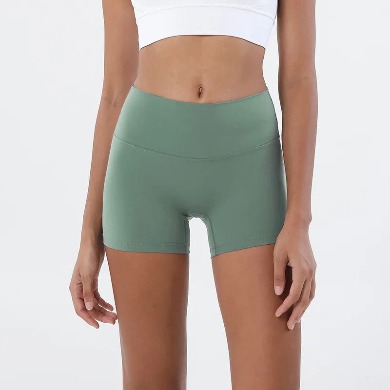 SOISOU Women's High Waist Nylon Gym Shorts