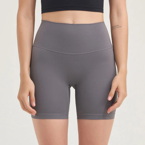 SOISOU Ribstof Yoga Shorts met Hoge Taille voor Dames