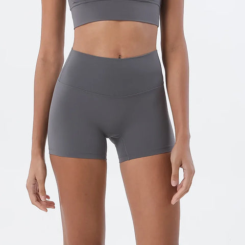SOISOU Nylon Gym Shorts for Women - Yoga, Fitness, Cycling