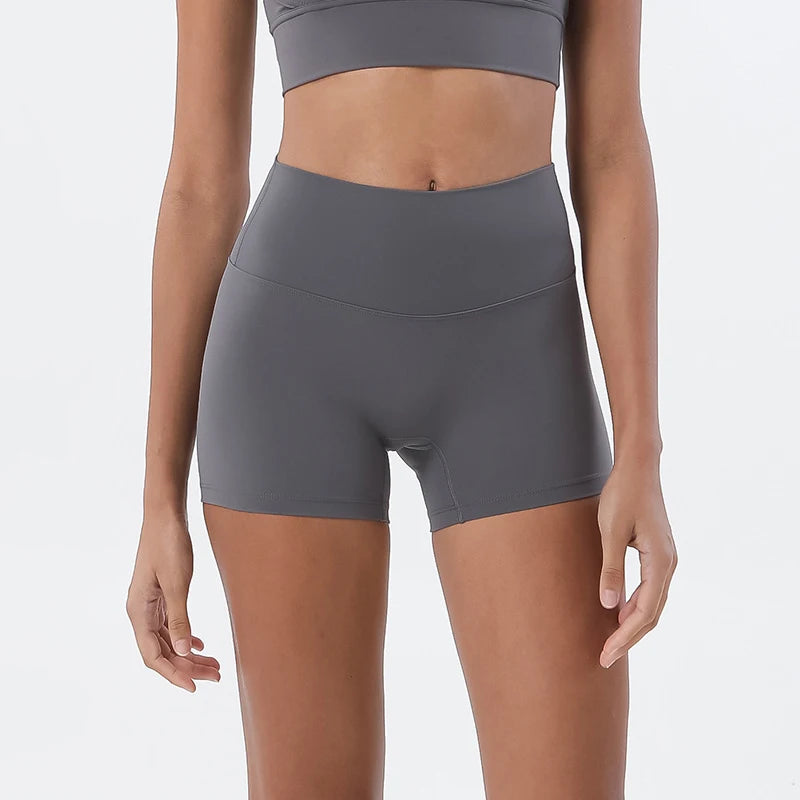 SOISOU Women's High Waist Nylon Gym Shorts