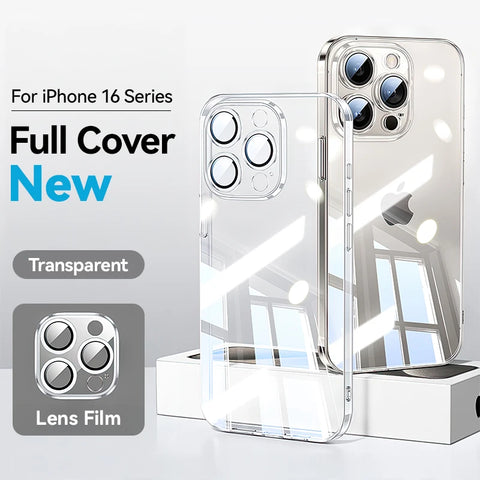 Joyroom Transparent Soft Case for iPhone 16 Pro Max - Shockproof with Lens Protection