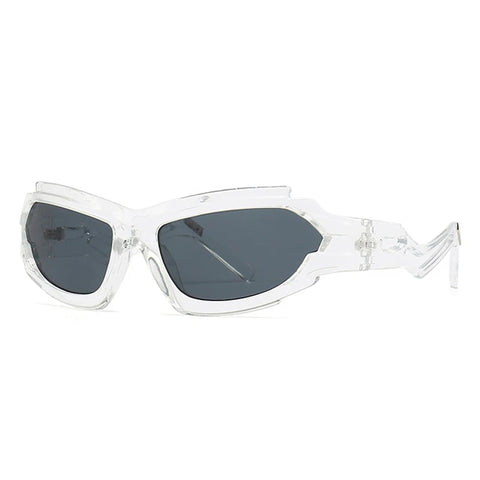 SHAUNA Irregular Cat-Eye Sunglasses – Unique Hollow-Leg UV400 Unisex Luxury Shades