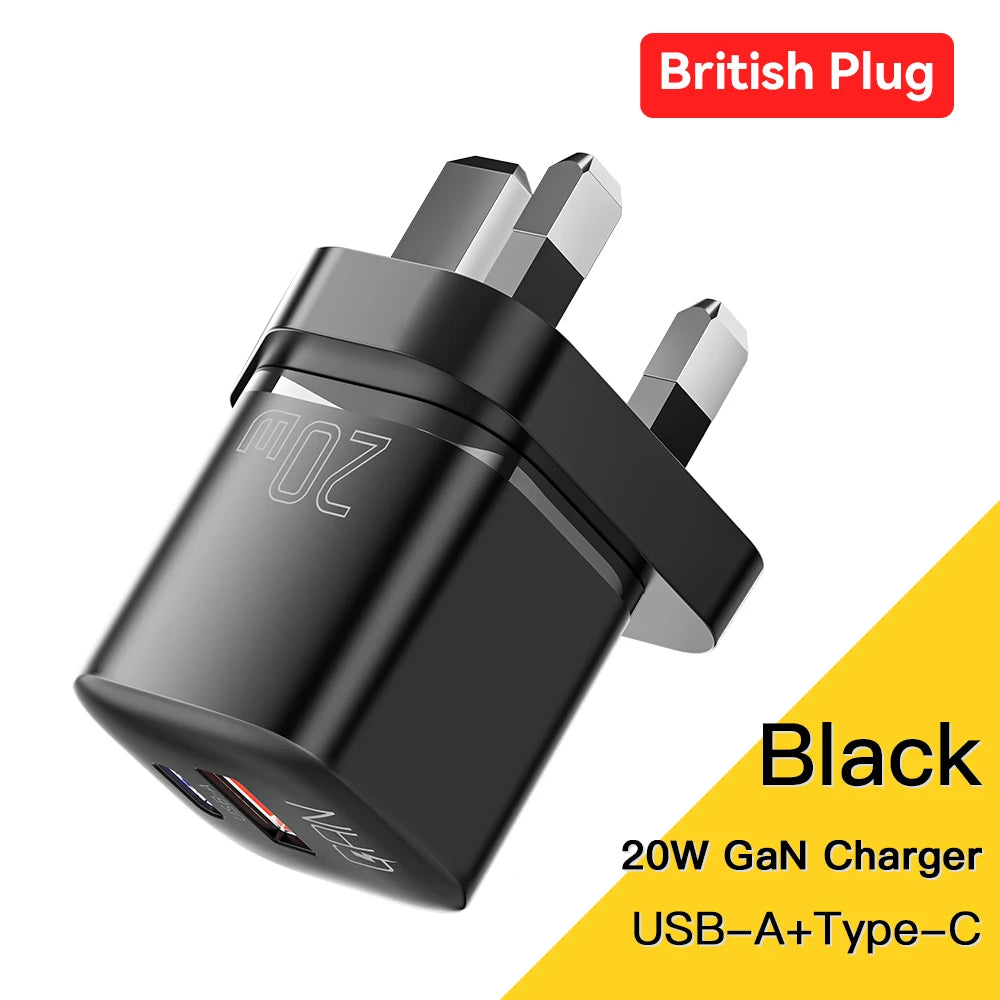 Essager 20W GaN USB-C Fast Charger with PD & QC 3.0 for iPhone 14/13/12/11 Pro Max, Mini & iPad
