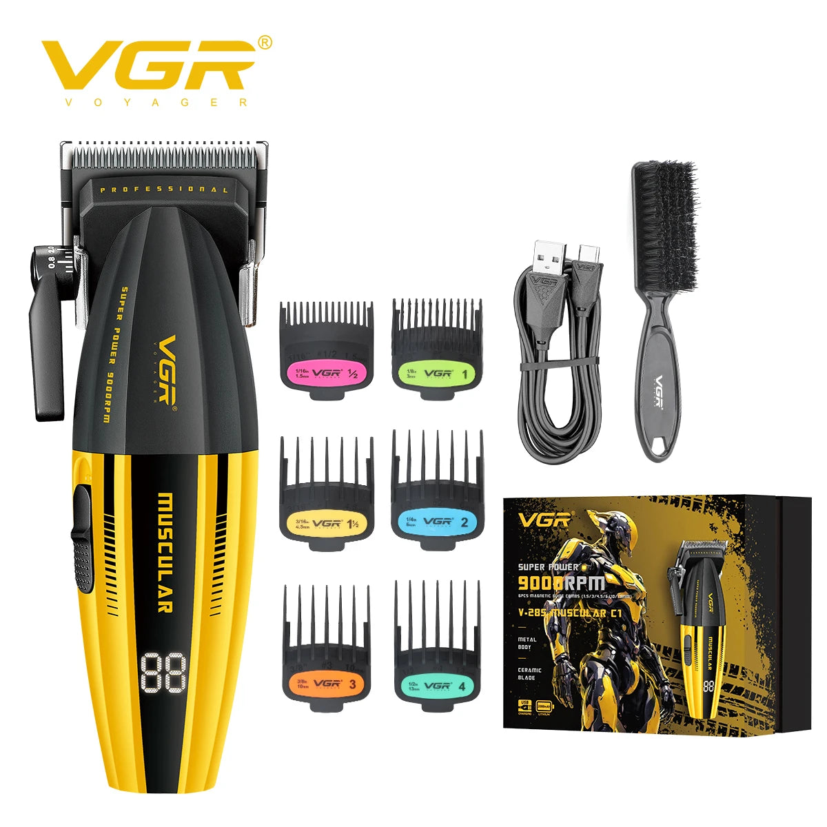 VGR 285 new hair clipper with personalized and cool body, powerful hair trimmer, multifunctional hair clipper, personal protecti