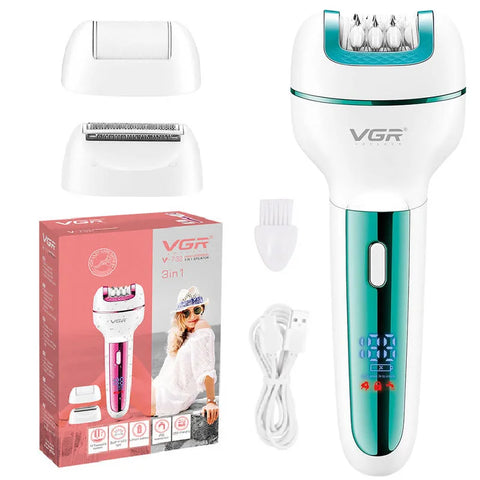 Original VGR 3in1 Epilator Women Electric Shaver