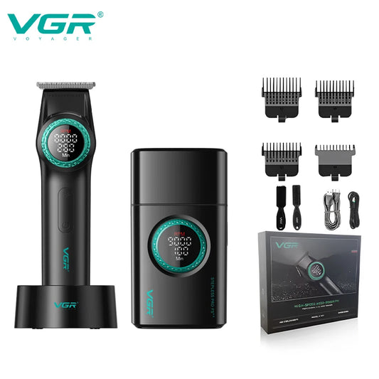 VGR 977 377 new hair trimming set, high-end men's hair clipper, intelligent shaver, whitening device, multifunctional electric c