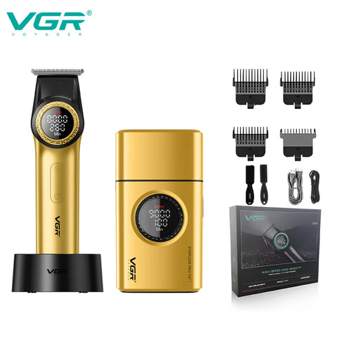 VGR 977 377 new hair trimming set, high-end men's hair clipper, intelligent shaver, whitening device, multifunctional electric c