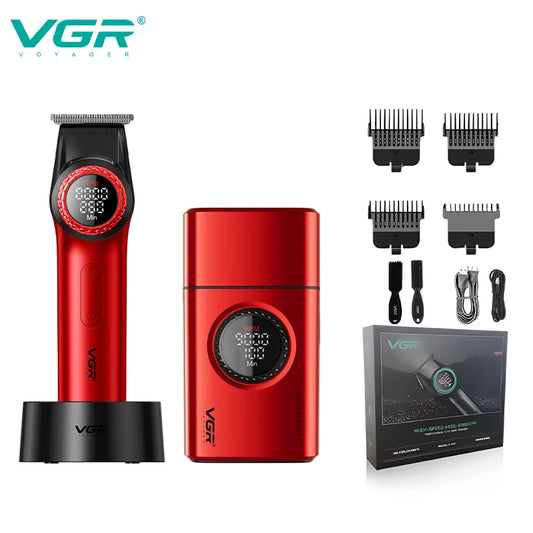 VGR 977 377 new hair trimming set, high-end men's hair clipper, intelligent shaver, whitening device, multifunctional electric c
