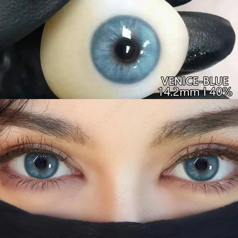 EYESHARE 2pcs Natural Color Contact Lenses - SIAM Blue & Green