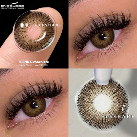 EYESHARE Natural Colored Contact Lenses - Chocolate & Gray