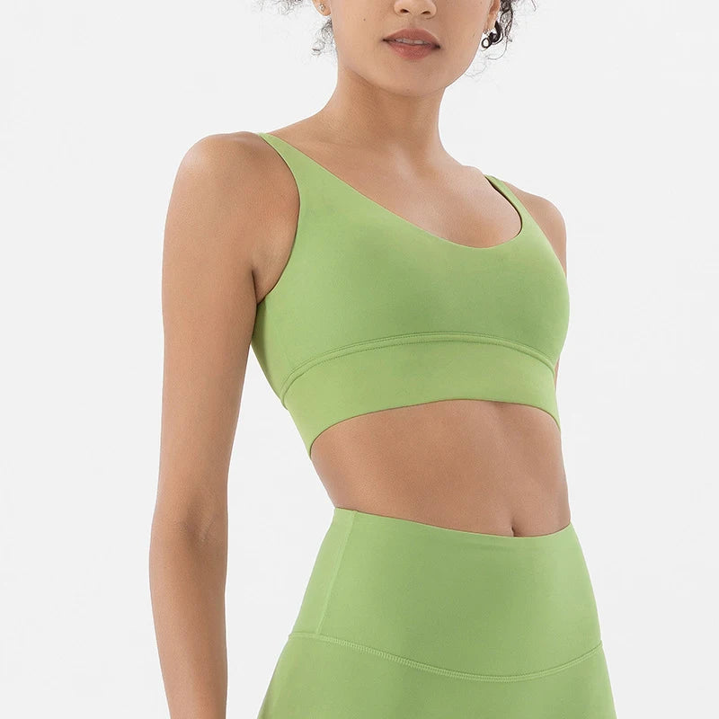 SOISOU Nylon Bra Top: Sexy, Supportive Sports Bra in 15 Colors