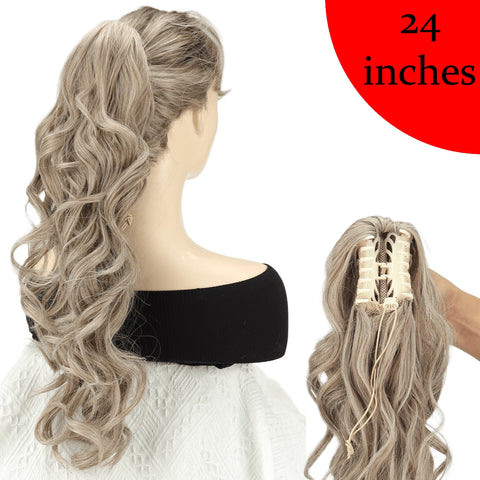 Synthetic Claw Clip Ponytail - 18 Inch Wavy Hair Extension