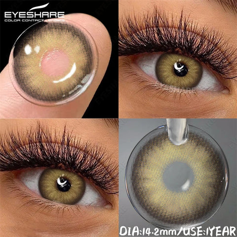 EYESHARE Natural Colored Contact Lenses - Blue, Brown, Gray, Green