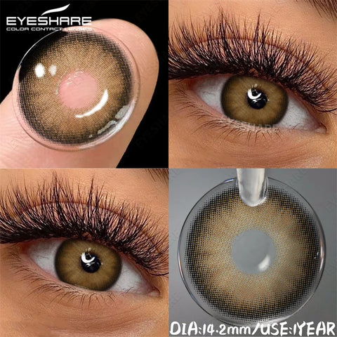 EYESHARE Natural Colored Contact Lenses - Blue, Brown, Gray, Green