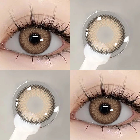 Bio-essence 1 Pair Natural Brown Colored Contact Lenses