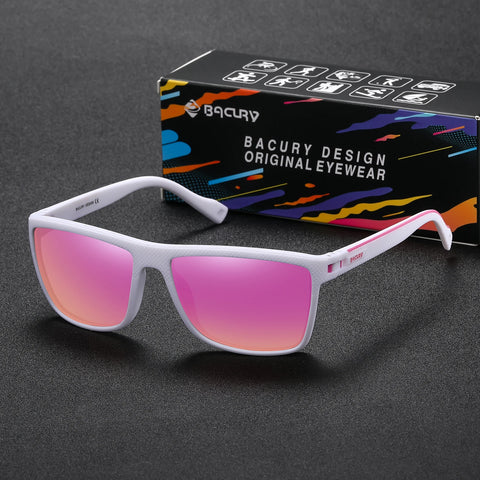 BARCUR Original Square Sports Polarized Zonnebril – UV400 Unisex Brillen voor Rijden en Buitenshuis