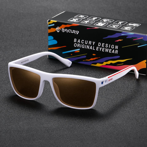 BARCUR Original Square Sports Polarized Zonnebril – UV400 Unisex Brillen voor Rijden en Buitenshuis