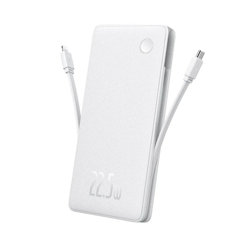 Baseus Duo 10000mAh Power Bank – 22.5W PD Fast-Charge with Dual Cables