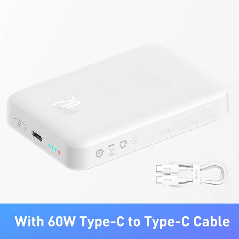 Baseus Neo 10000mAh Magnetic Power Bank – Mini Wireless Fast-Charge with Auto-Wake