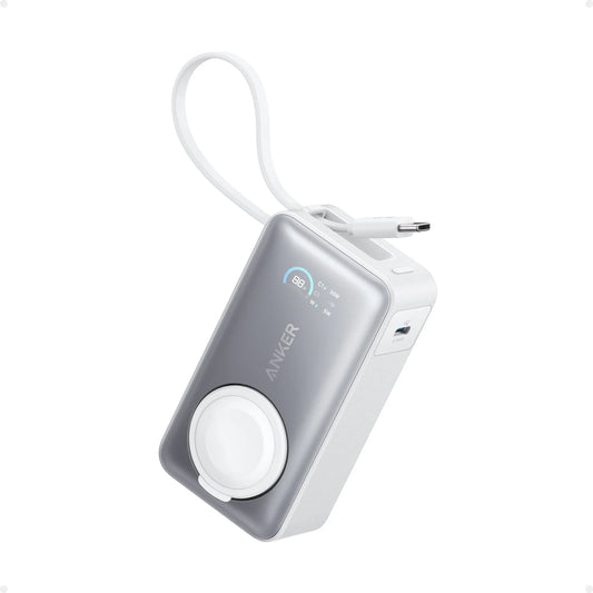 Anker MagGo 10000mAh Power Bank – Apple Watch Certified with USB-C Cable, 35W