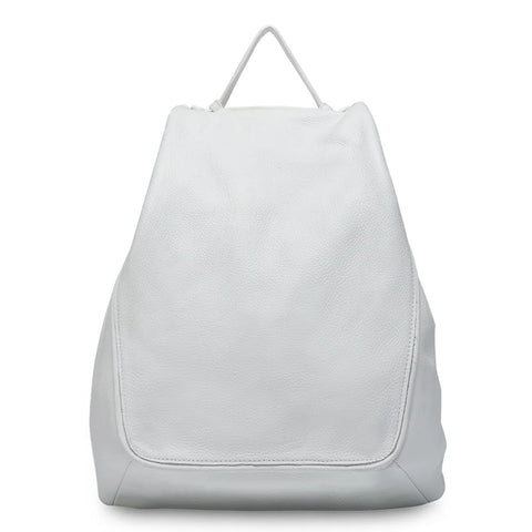 Zency Women Stylish Classic Khaki Leather Backpack