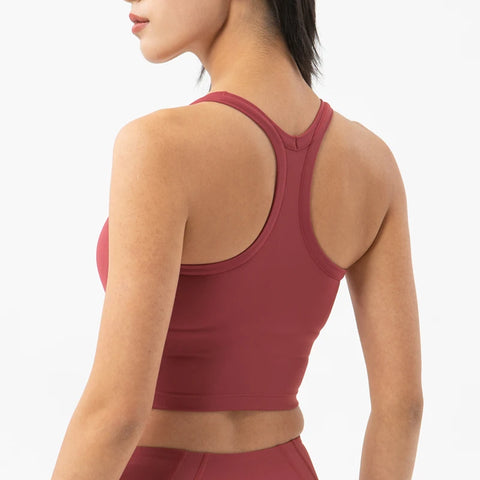 SOISOU Nylon Gym Bra Sporttop voor Dames - Ademende Yoga &amp; Fitness Ondersteuning
