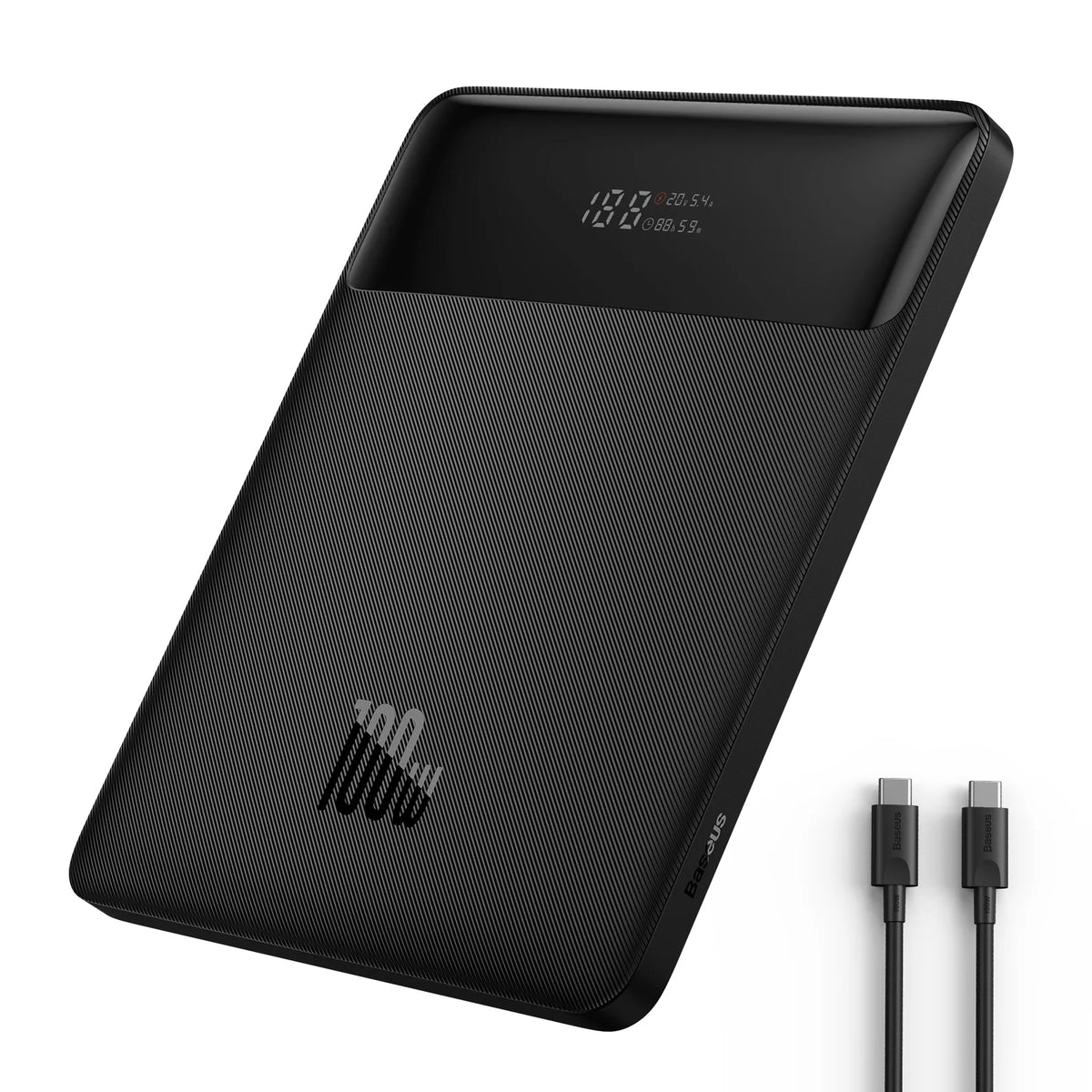 Baseus Pro 100W Power Bank – 20000mAh PD Fast-Charge with 100W Cable