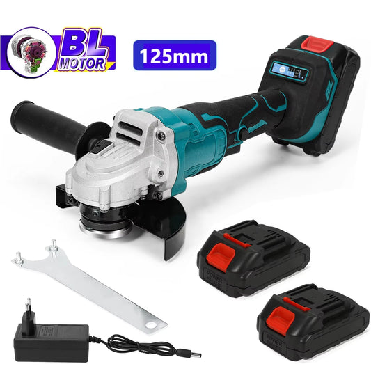 125mm bürstenloser elektrischer Winkels chl eifer 3 Geschwindigkeiten Akku-Schleif maschine Holz bearbeitungs werkzeug für Makita 18V Batterie