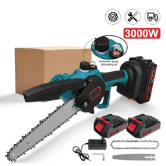 8 Zoll 3000w kabellose elektrische Kettensägen leistungs starke Schnitts äge Holz bearbeitung Garten Trimm sägen Elektro werkzeuge für Makita 18V Batterie