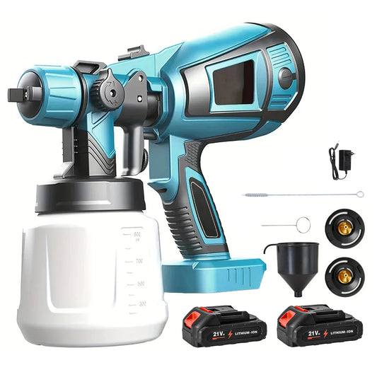 1000ml schnur lose elektrische Spritzpistole tragbare Haushalts farbe Sprüh gerät Auto Möbel Stahl beschichtung Airbrush für Makita 18V Batterie