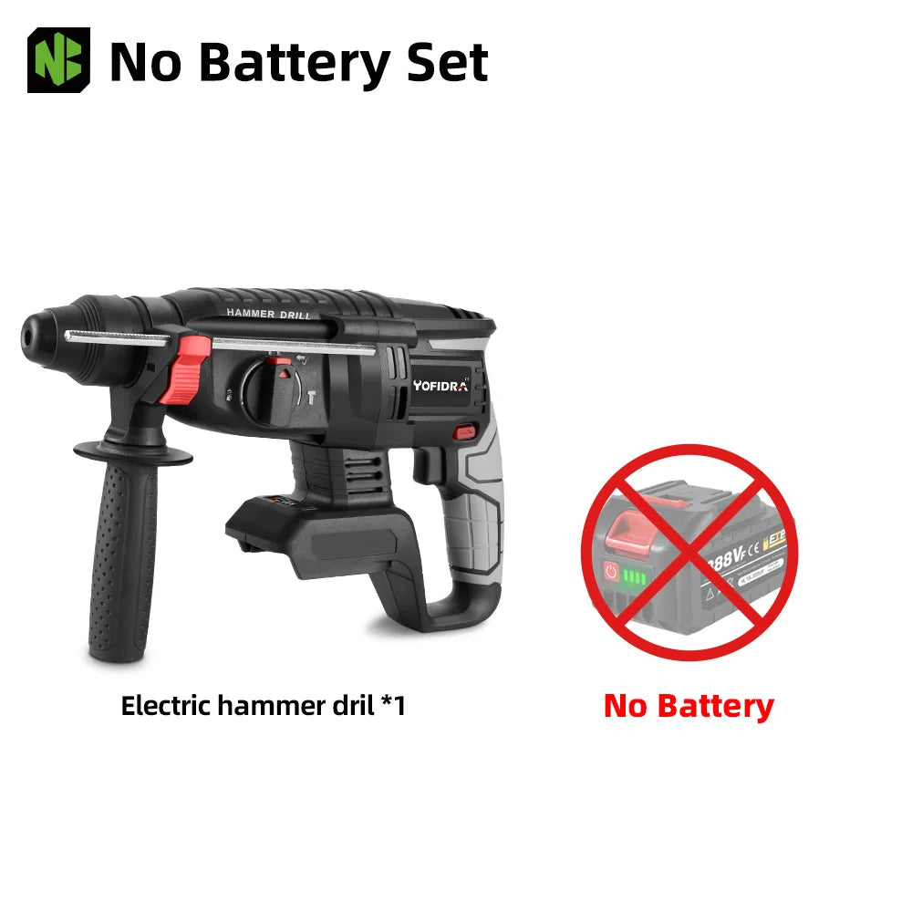 1680W 26mm Brushless Cordless Rotary Hammer – Multi-Function Impact Drill for Makita Battery Pin