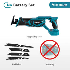 YOFIDRA 3000RPM Bürstenlose Säbelsäge Handheld Holz Metall Rohr Schneiden Elektrische Säge Kettensäge Werkzeug Für Makita Batterie Pin