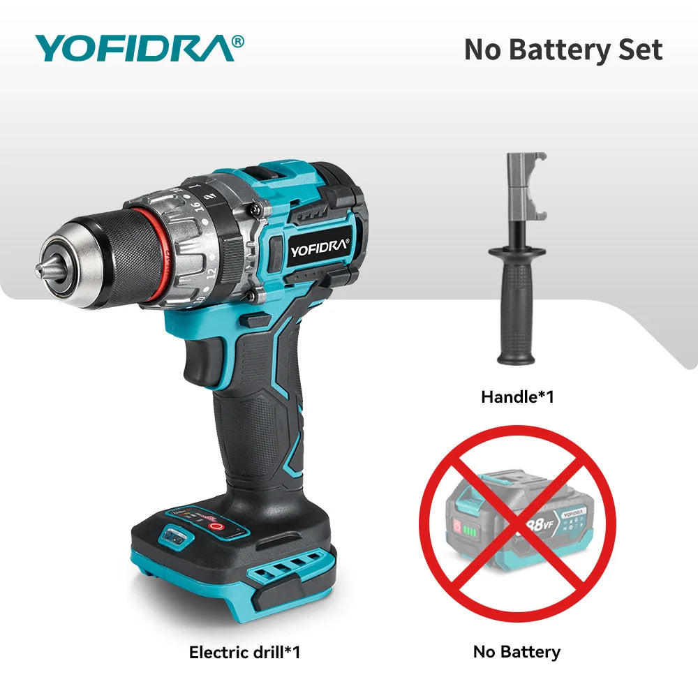 YOFIDRA 700Nm Brushless Cordless Impact Drill – Electric Screwdriver for Woodworking, Flooring & Panels, Compatible with Makita Battery Pin
