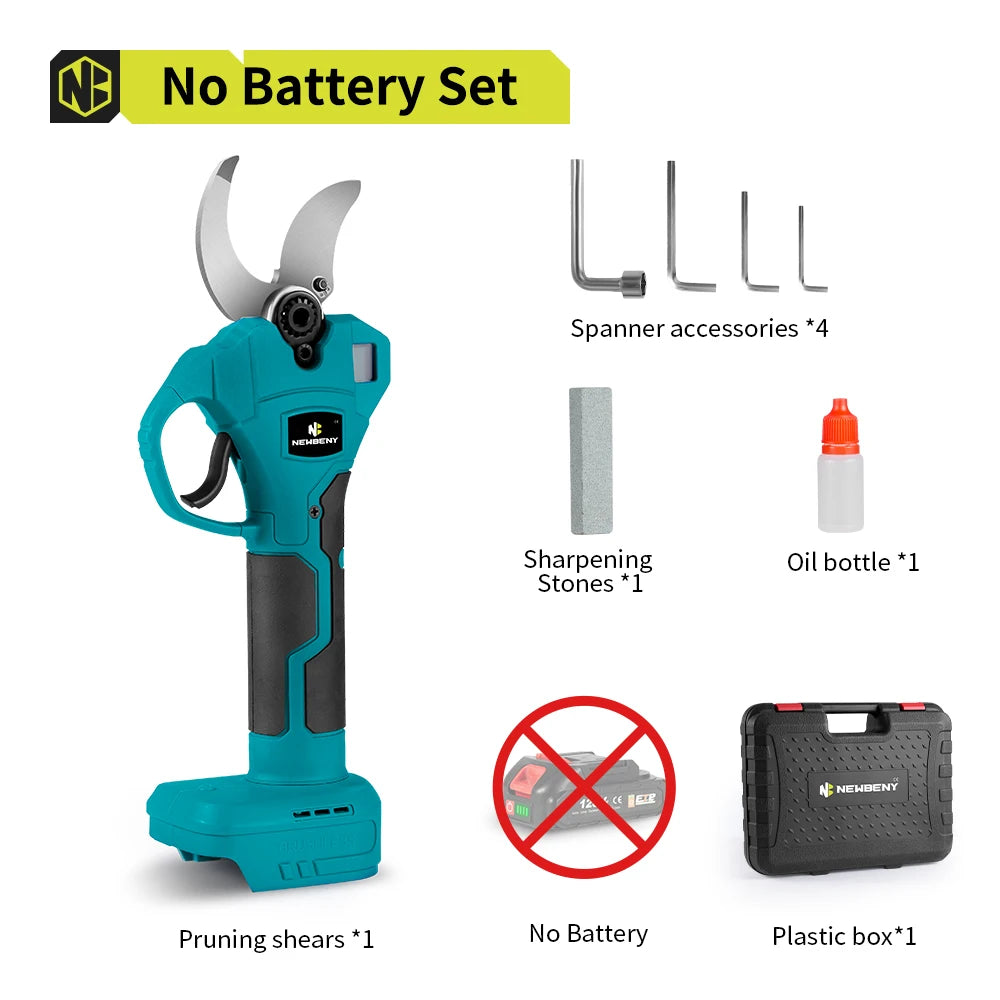 NEWBENY 2-Speed Brushless Cordless Pruning Shears – Electric Branch Cutter for Makita 18V Battery
