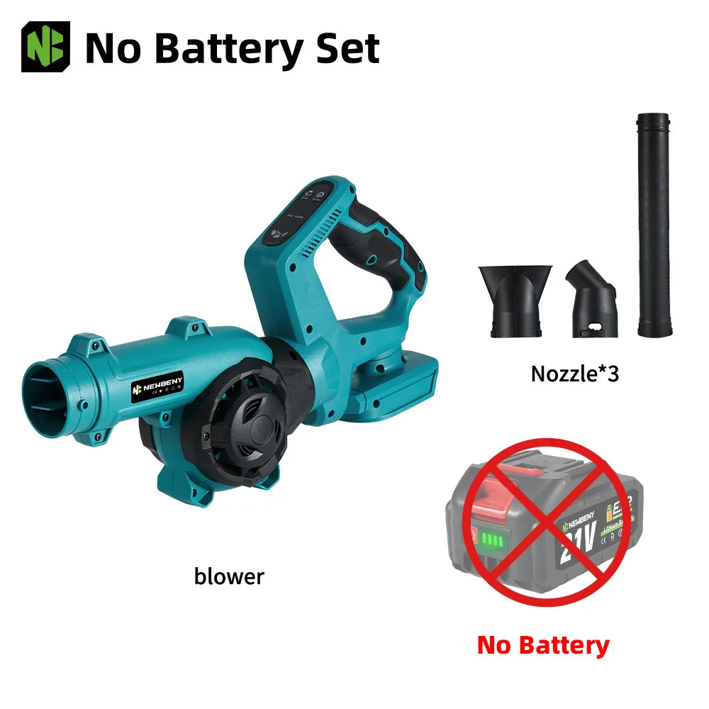 NEWBENY 3-Speed 350km/h Electric Leaf & Snow Blower – 270° Adjustable Cordless Blower Tool for Makita Battery Pin