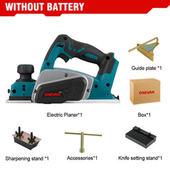 ONEVAN 82MM 30000RPM Bürstenlosen Elektrische Hobel Cordless Router Trimmer Holz Schleifen Schneiden Power Werkzeuge Für Makita Batterie pin