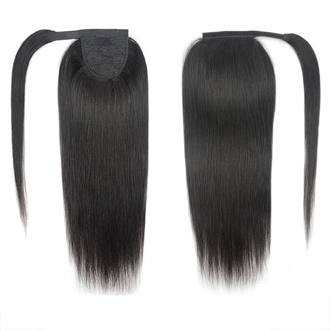 Rechte trekkoord paardenstaart 100% echt haar extensions 