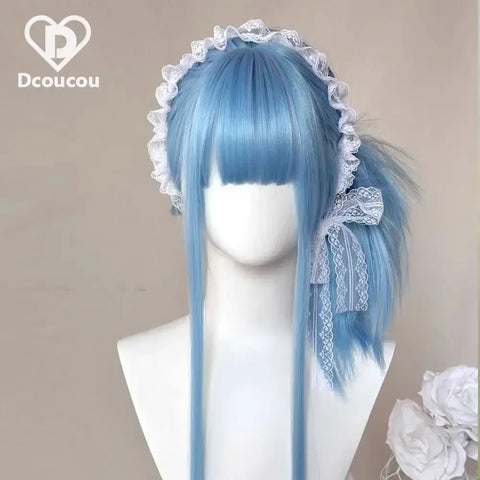 Ashley Wig for Women - Straight Lolita Cute Braided Y2K Cosplay