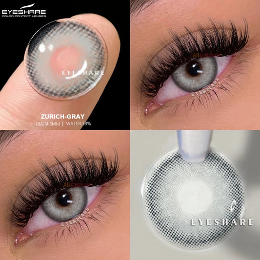 EYESHARE Color Contact Lenses – Natural Gray, Blue, Green, Brown Eyes