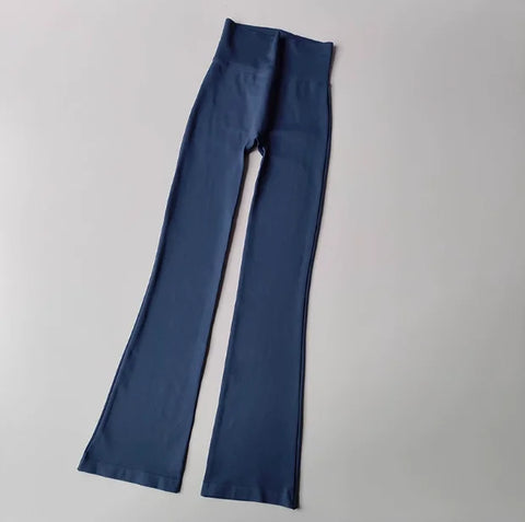 Naadloze, uitlopende yogabroek met hoge taille – Compressiefit liftende legging voor buiten- en fitnesskleding