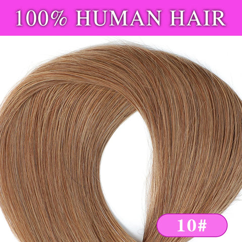 100 gram clip-in haarverlenging - 100% Remy menselijk haar donkerbruin
