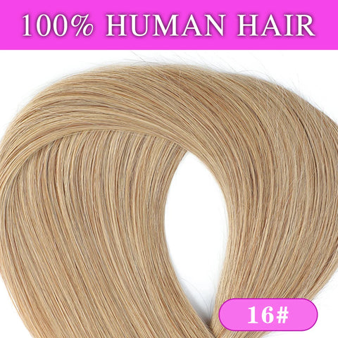 160g Clip In Human Hair Extensions - Blonde Chocolate Brown Ombre